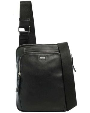 John Richmond Leather Crossbody Bag - Zwart