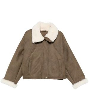 Stand Studio Faux Fur & Shearling Jackets - Marron