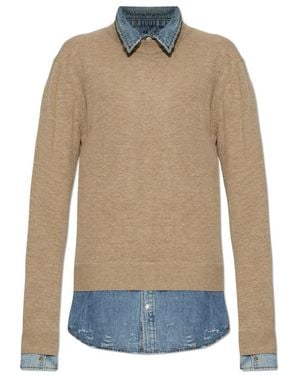 Acne Studios Gelaagde Wollen Knit - Blauw