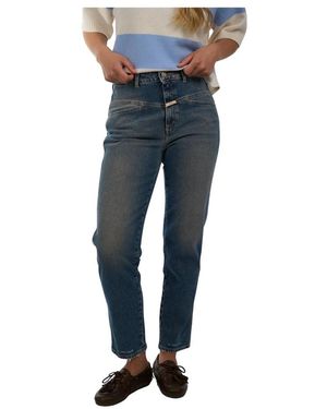 Closed Jeans ,Blauw ,Katoen Slim Tapered Jeans