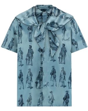 flâneur Short Sleeve Shirts - Blue