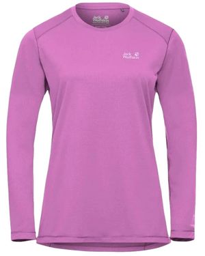 Jack Wolfskin Fitness ,Paars ,Wol Prelight Suncool Ls