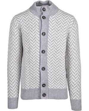 Kangra Truien & Vesten ,Grijs ,Wol Cardigan Met Knopen