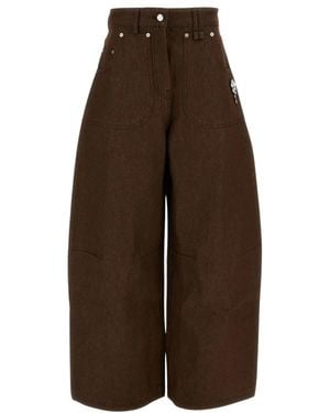 Simone Rocha Wide Jeans - Braun