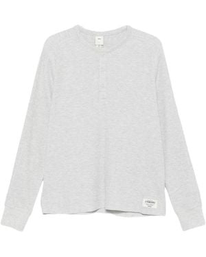 Skims Tops ,Grijs ,Katoen Cotton Jersey Lounge Shirt - Wit