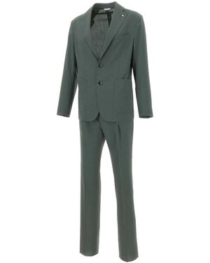 Manuel Ritz Single Breasted Suits - Green