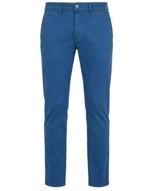 Harmont & Blaine Stretch Katoen Chino Broek - Blauw
