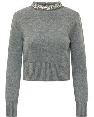 Pinko Round-Neck Knitwear - Grigio