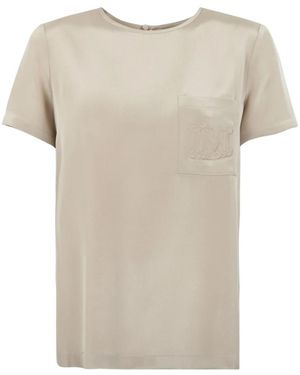 Max Mara Tops ,Blusa Pagano - Naturel