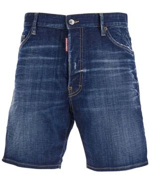 DSquared² Korte Broeken ,Blauw ,Denim Denim Shorts