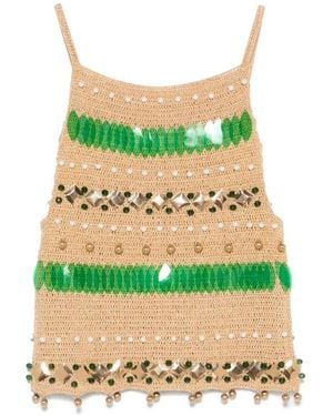Bode Sleeveless Tops - Green