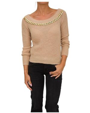 Guess Round-Neck Knitwear - Natural