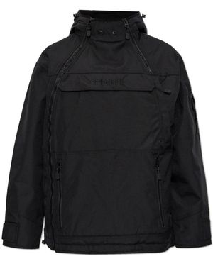 Coperni Jassen ,Zwart ,Leer Asymmetric Parka