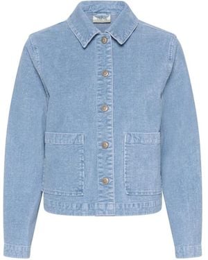 Cream Light Jackets - Azul