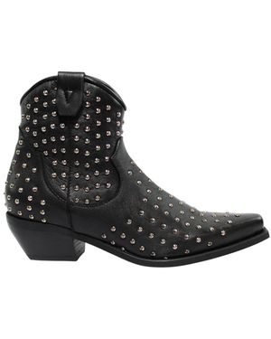 Zoe Cowboy Boots - Negro