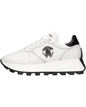 Roberto Cavalli Schoenen ,Wit ,Leer A Calf Pasha Sneakers