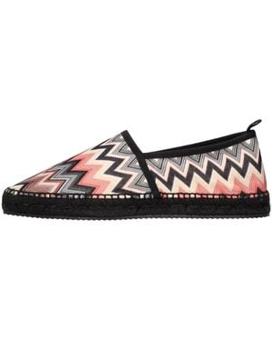 Missoni Mokassins Aus Zickzack-Stoff - Schwarz