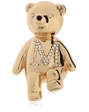 Max Mara Teddybär Brosche - Mettallic