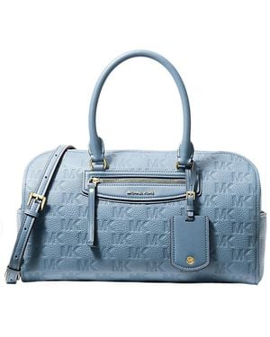 Michael Kors Tassen ,Blauw ,Leer Monogram Leather Duffle