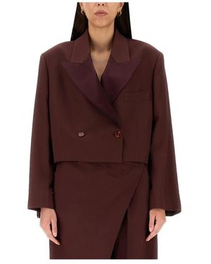Acne Studios Peaked Lapels Button Clos - Bruin