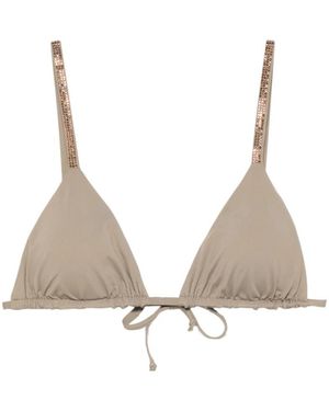 Fisico Badmode ,Groen ,Bikini Met Strasssteentjes - Naturel