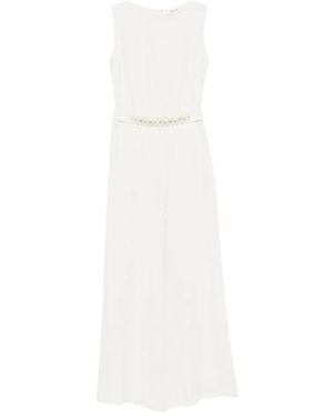 P.A.R.O.S.H. Mouwloze Jumpsuit - Wit