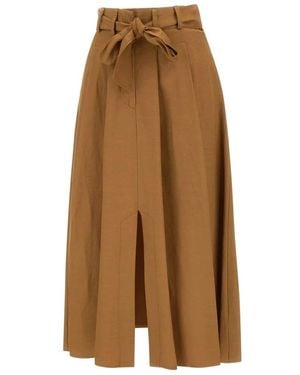 Kaos Midi Skirts - Brown