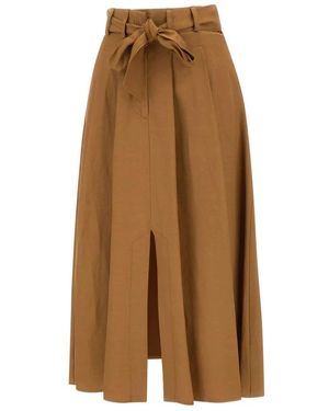 Kaos Midi Skirts - Brown