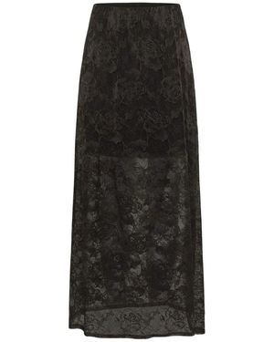 Gestuz Rokken ,Bruin ,Nylon Gzleala Rok - Zwart