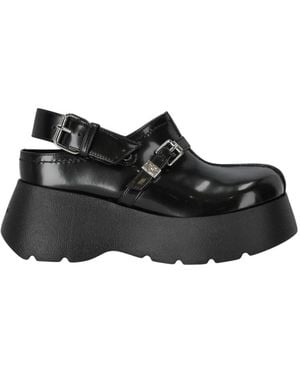 Ganni Schoenen ,Zwart ,Polyester Platform Clogs