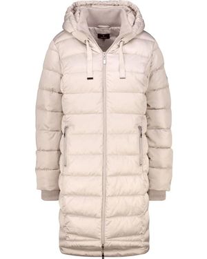 Monari Jassen ,Katoen Gewatteerde Jas Met Lurex - Naturel