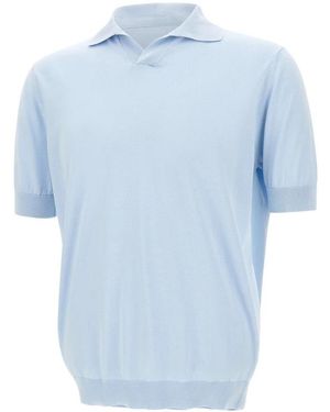 FILIPPO DE LAURENTIIS Tops ,Blauw ,Katoen Polo Shirt