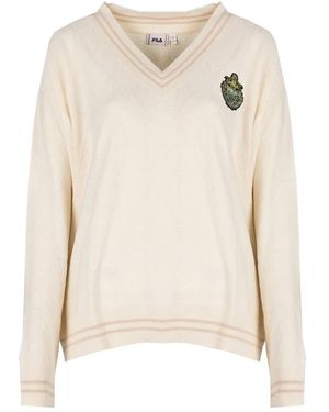 Fila V-Neck Knitwear - Neutre