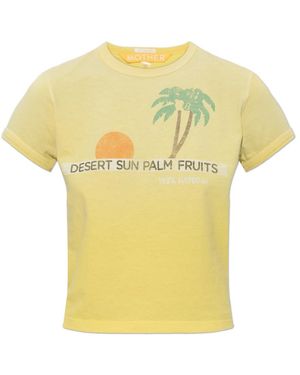 Mother Tops ,Geel ,Katoen Itty Bitty Ringer T-Shirt