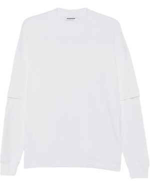 DARKPARK Hoodies & Sweatvesten ,Wit ,Katoen Troy Double Sleeve Tee