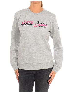 North Sails Gerippter Rundhalsausschnitt Pullover - Grau