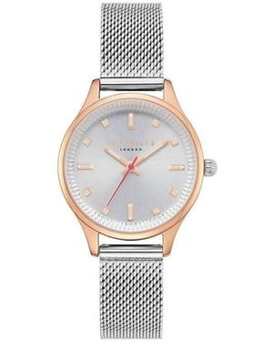 Ted Baker Rosa stahl analog quarz uhr - Mettallic