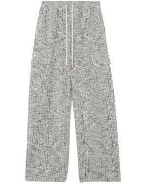 Twinset Broeken ,Tweed Tweed Wide Broeken - Grijs