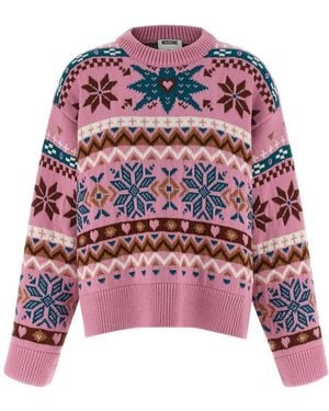 Moschino Round-Neck Knitwear - Purple