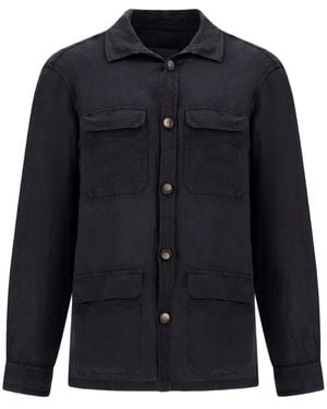 Herno Jassen ,Blauw ,Linnen Field Jacket