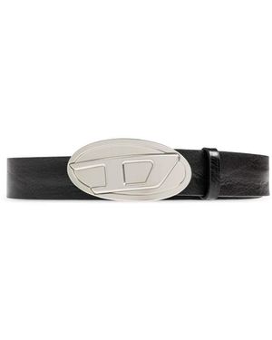 DIESEL Accessoires ,Zwart ,Leer Leren Riem B-1Dr 2.0