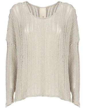 SANCTAMUERTE Round-Neck Knitwear - Blanco