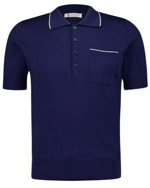 Brunello Cucinelli Polo Shirts - Blue