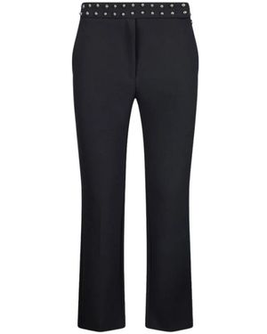Liu Jo Broeken ,Zwart ,Polyester Chino Cropped Broek - Blauw