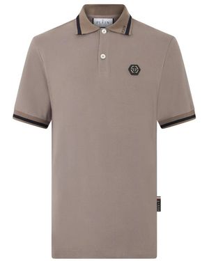 Philipp Plein Polo Ss Logo - Grijs
