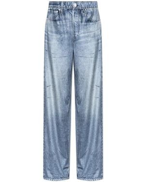 Rag & Bone Broeken ,Blauw ,Denim Miramar Wijde Pijpenbroek