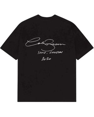 Cole Buxton Short Sleeve Hemden - Zwart