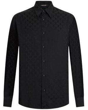 Roberto Cavalli Monogram Mirror Snake Shirt - Zwart