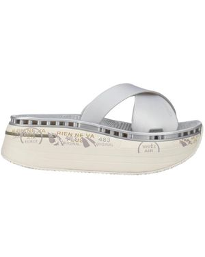 Premiata Schoenen ,Grijs ,Moura 7458 - Wit