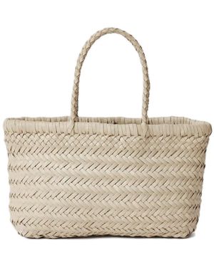 Dragon Diffusion Gewebte Tragetasche Mit Geflochtenem Griff - Natur